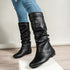 DAMEN-STIEFELETTEN MIT SEITLICHEM REISSVERSCHLUSS, RUTSCHFESTER GUMMISOHLE, WEICHEM STOFFFUTTER UND NIEDRIGEM PLATEAUABSATZ